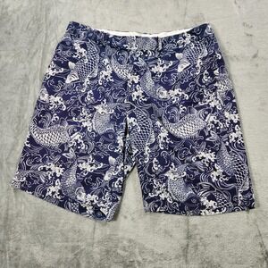 Ralph Lauren RLX Golf Shorts Mens 36 Koi Carp Print Stretch Performance Athletic